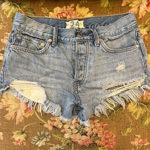 Free people denim shorts size 24